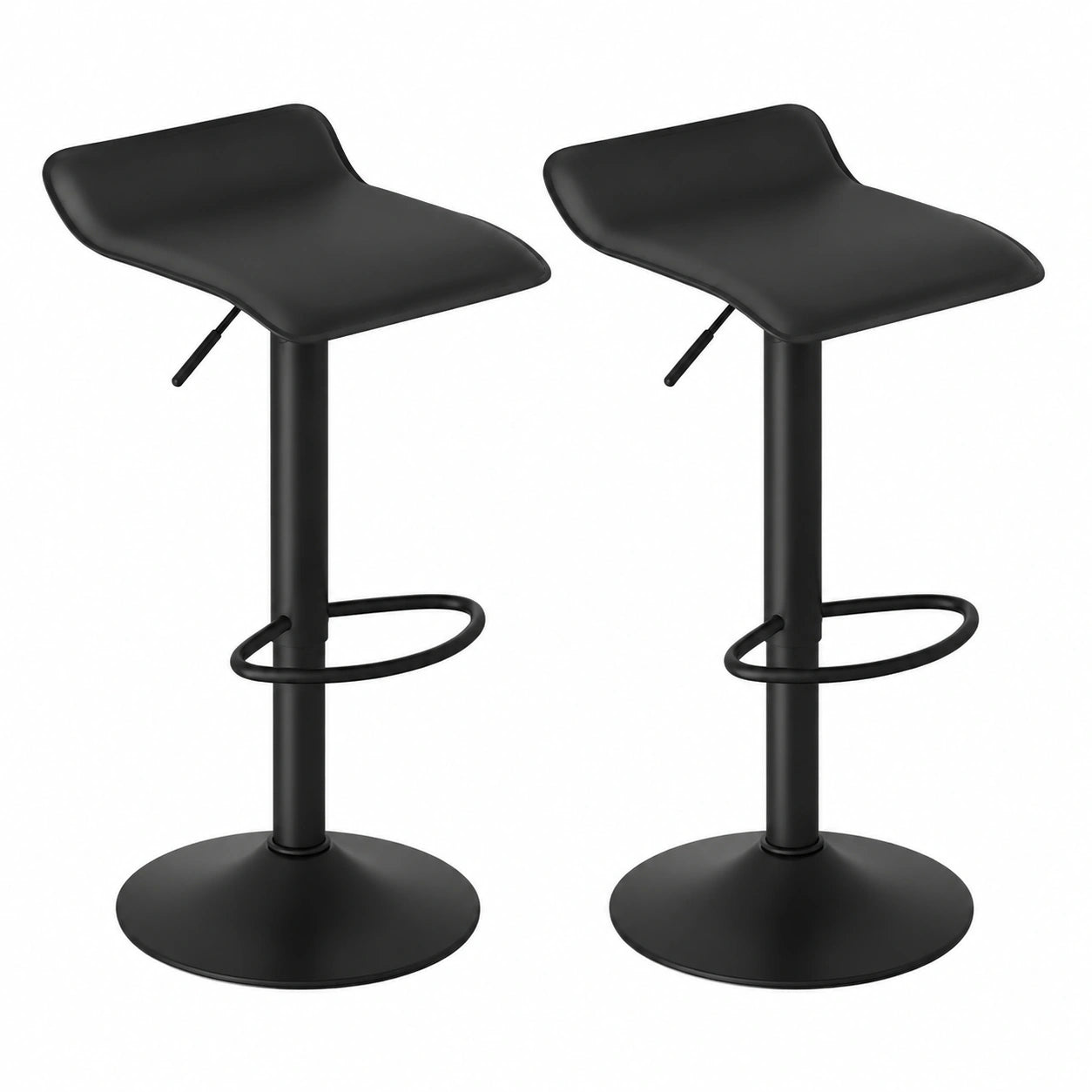 Chaise, en métal, pivotant, réglable, coloris noir, pour la salle à manger ou la cuisine