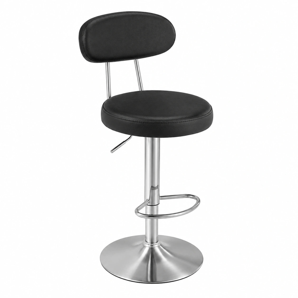 Chaise, pivotant, réglable, rembourré, coloris noir, pour la salle à manger ou la cuisine