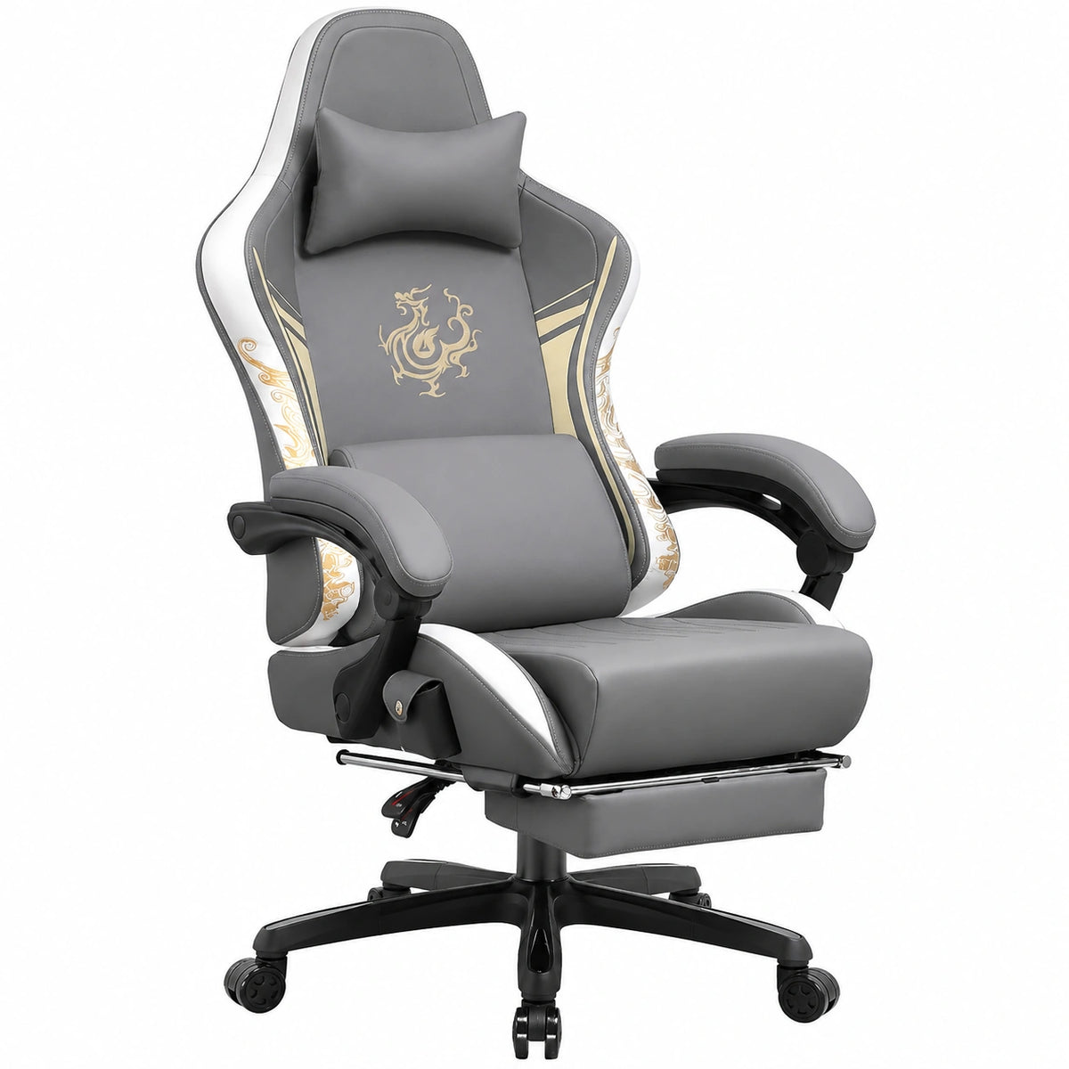 Bureau, en cuir, inclinable, pivotant, coloris gris, pour l’espace de travail