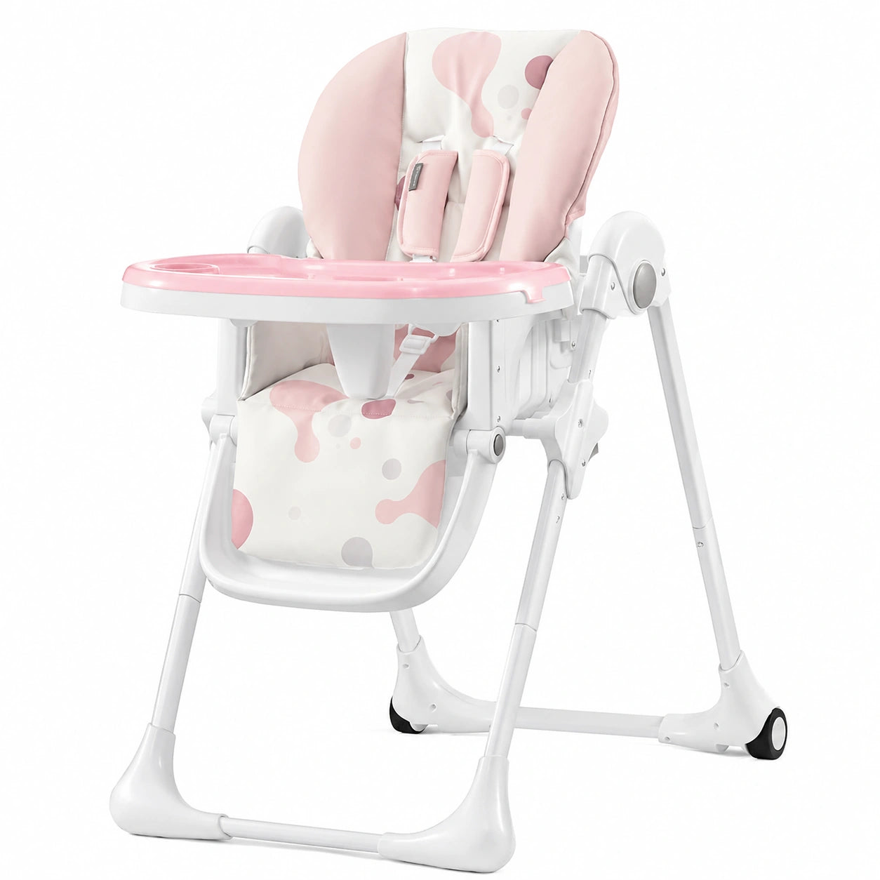 Chaise, pliable, réglable, coloris rose, 103 x 59 x 83 cm, pour la salle à manger ou la cuisine