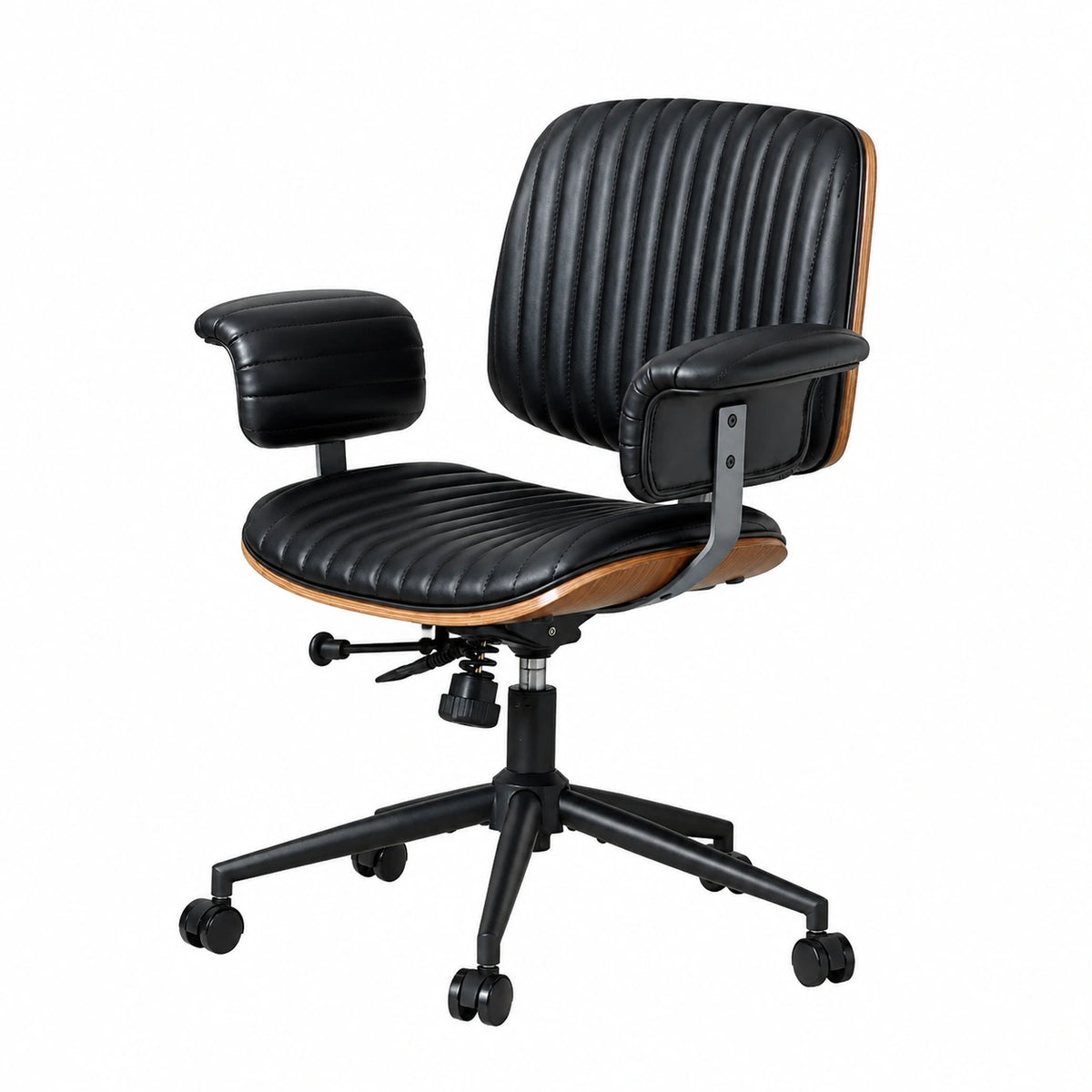 Bureau, en cuir, réglable, rembourré, pour l’espace de travail