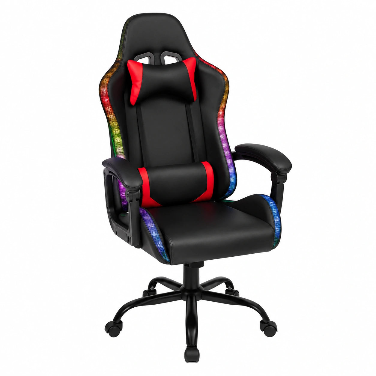 Bureau, avec coussin, en similicuir et cuir, coloris noir, pour l’espace de travail