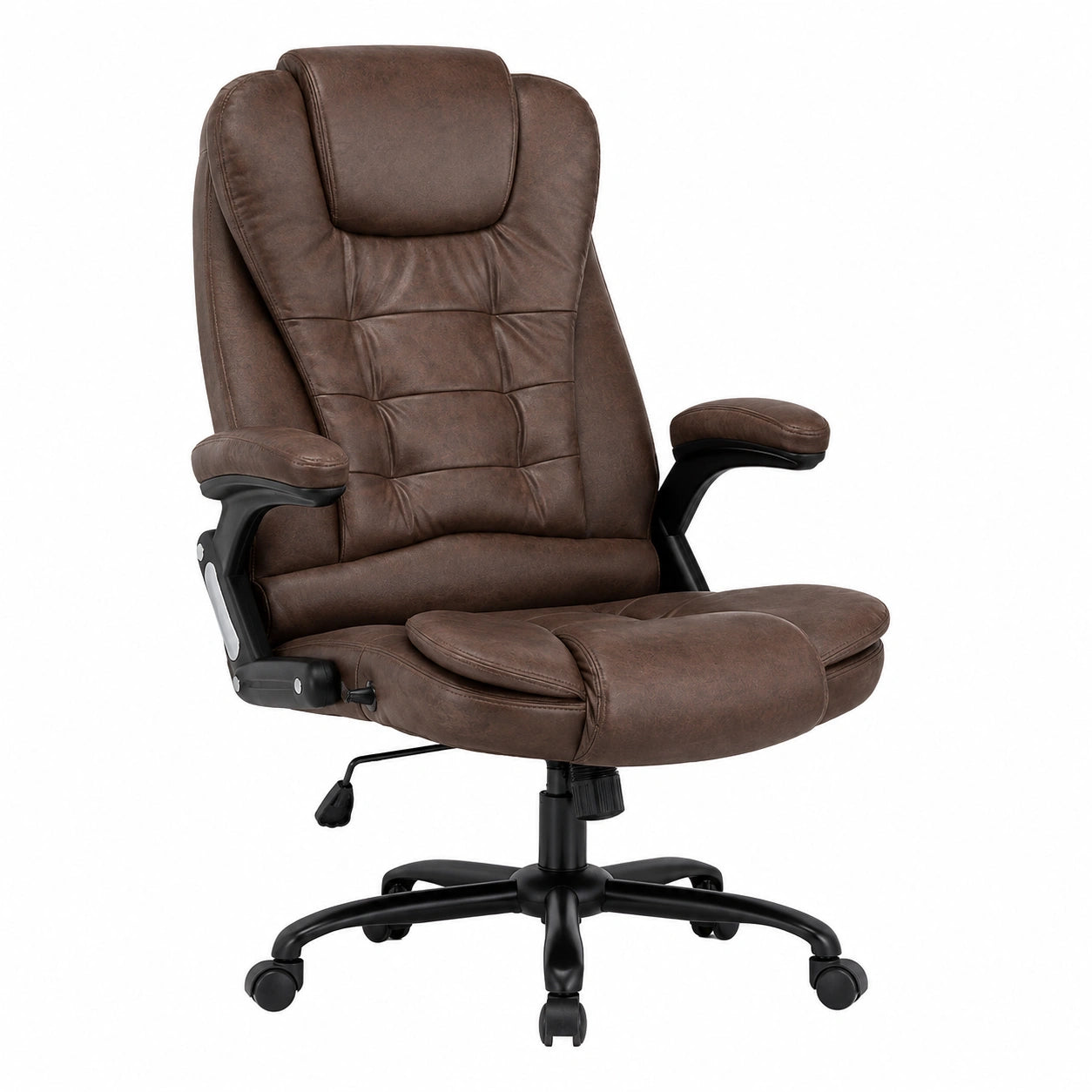 Bureau, en cuir, inclinable, réglable, coloris marron, pour l’espace de travail