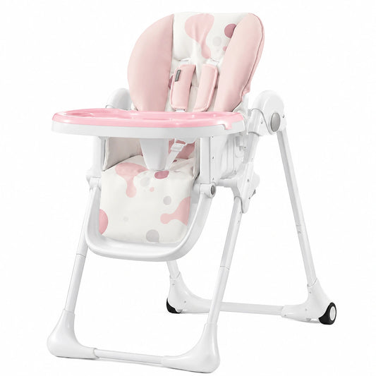 Chaise, pliable, réglable, coloris rose, 103 x 59 x 83 cm, pour la salle à manger ou la cuisine