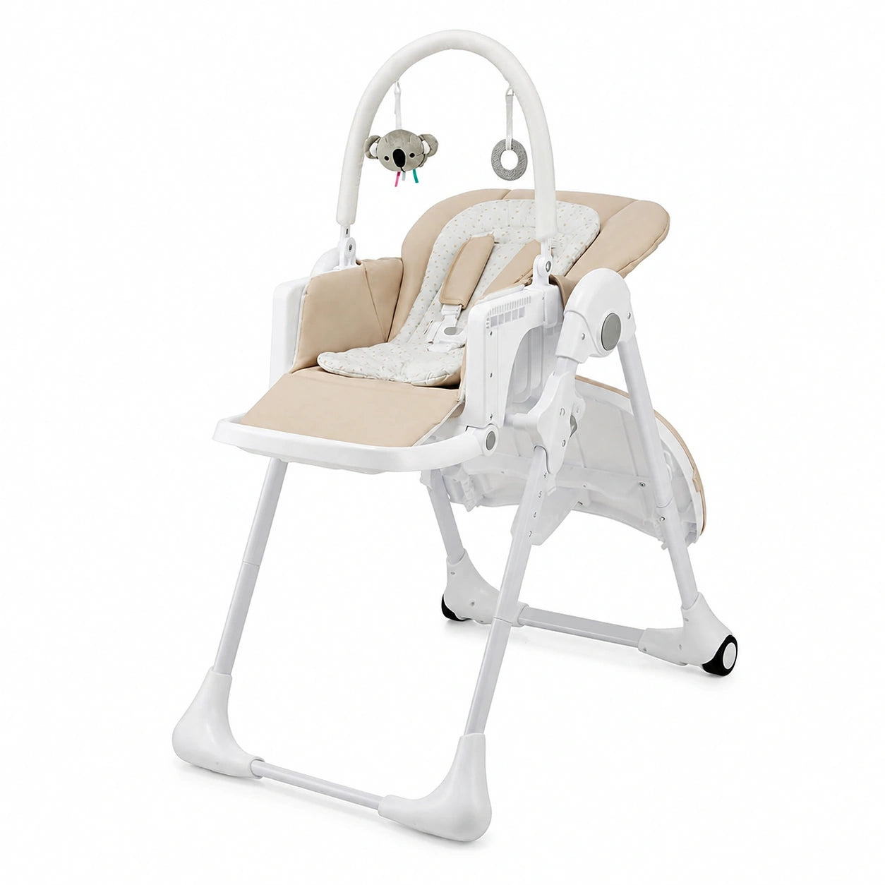 Chaise, inclinable, pliable, réglable, coloris beige, pour la salle à manger ou la cuisine